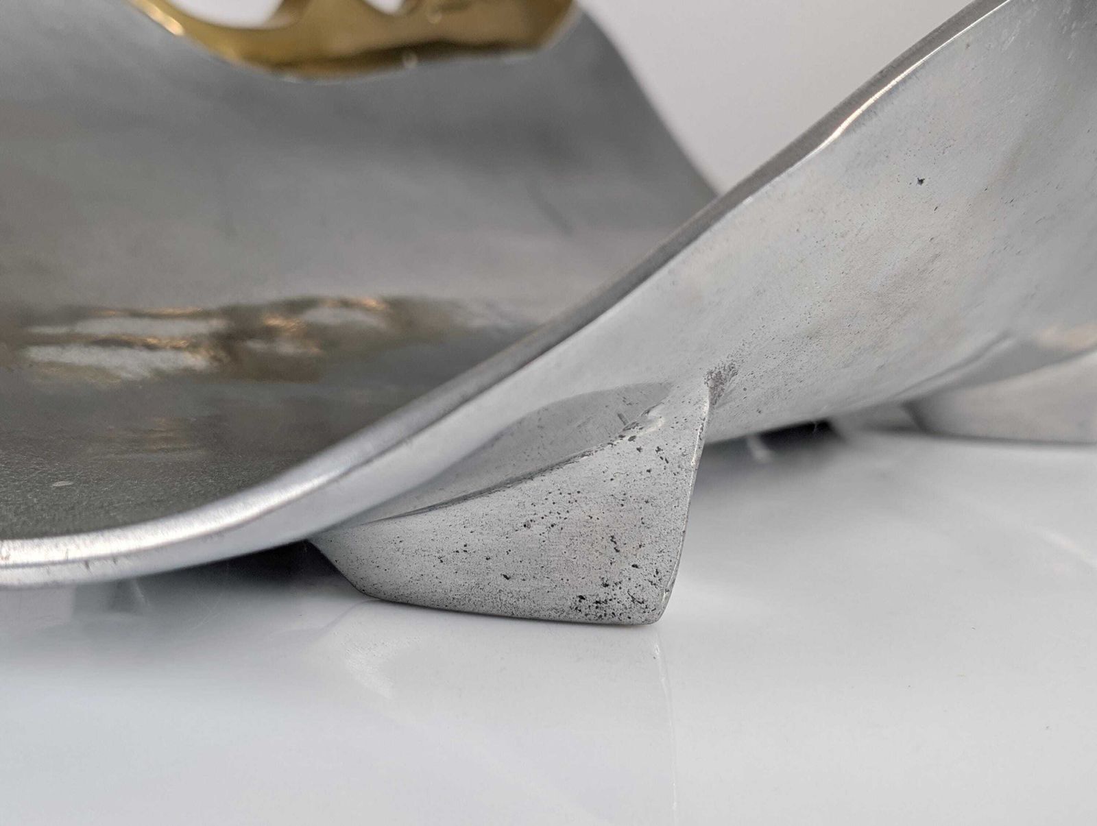 Aluminum And Brass Log Rack By David Marshall, Spain, 1980s photo vinterior