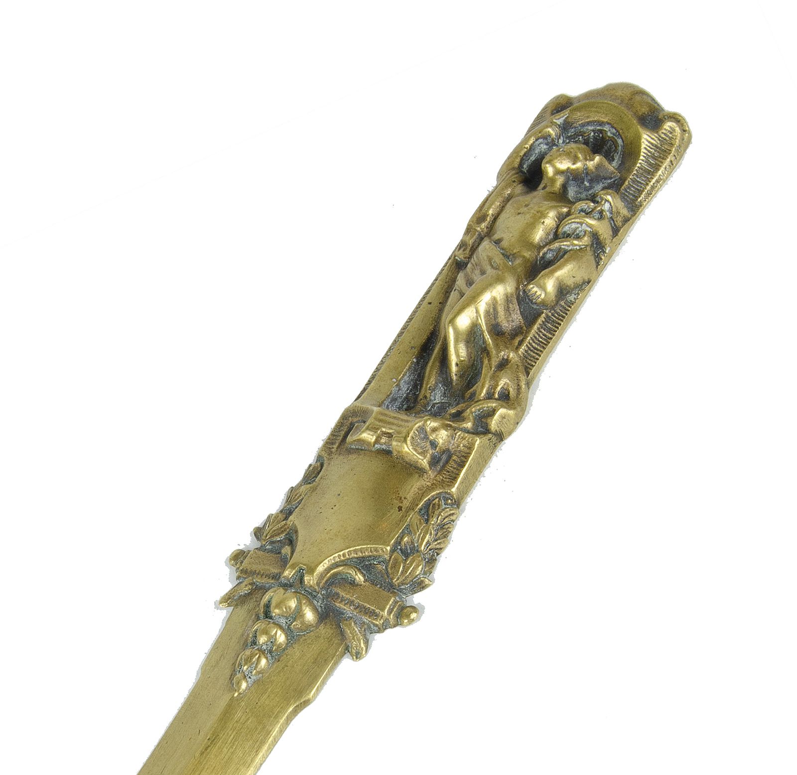 Late 19th Century French Neoclassical Gilt Bronze Letter Opener With Mercury God Motif On Handle photo furniture