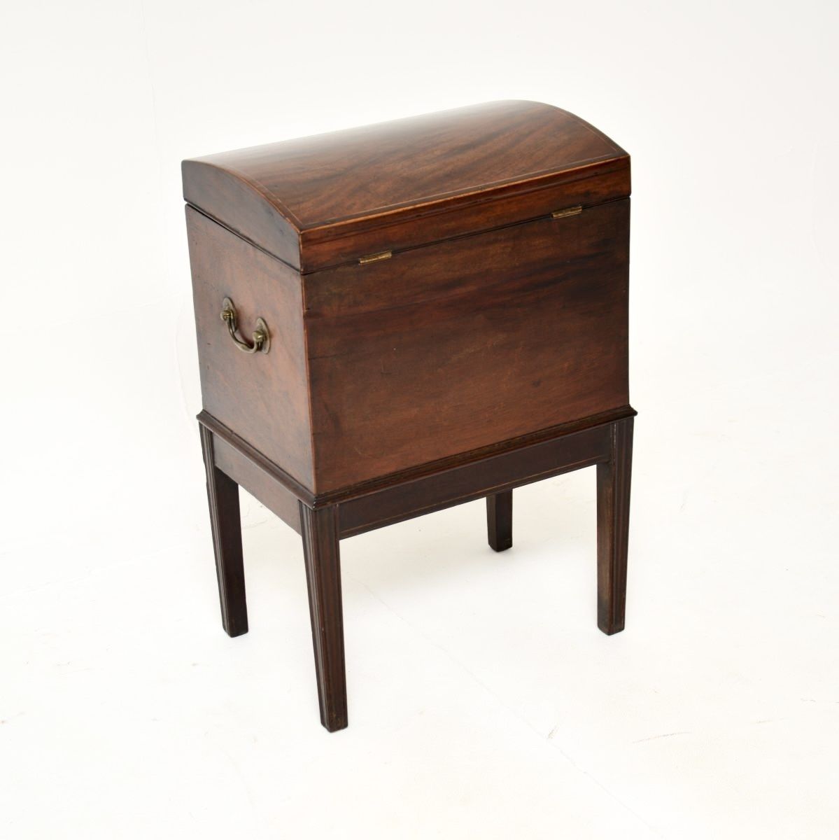 photo furniture Antique Georgian Period Inlaid Mahogany Cellarette / Wine Cooler By Gillows