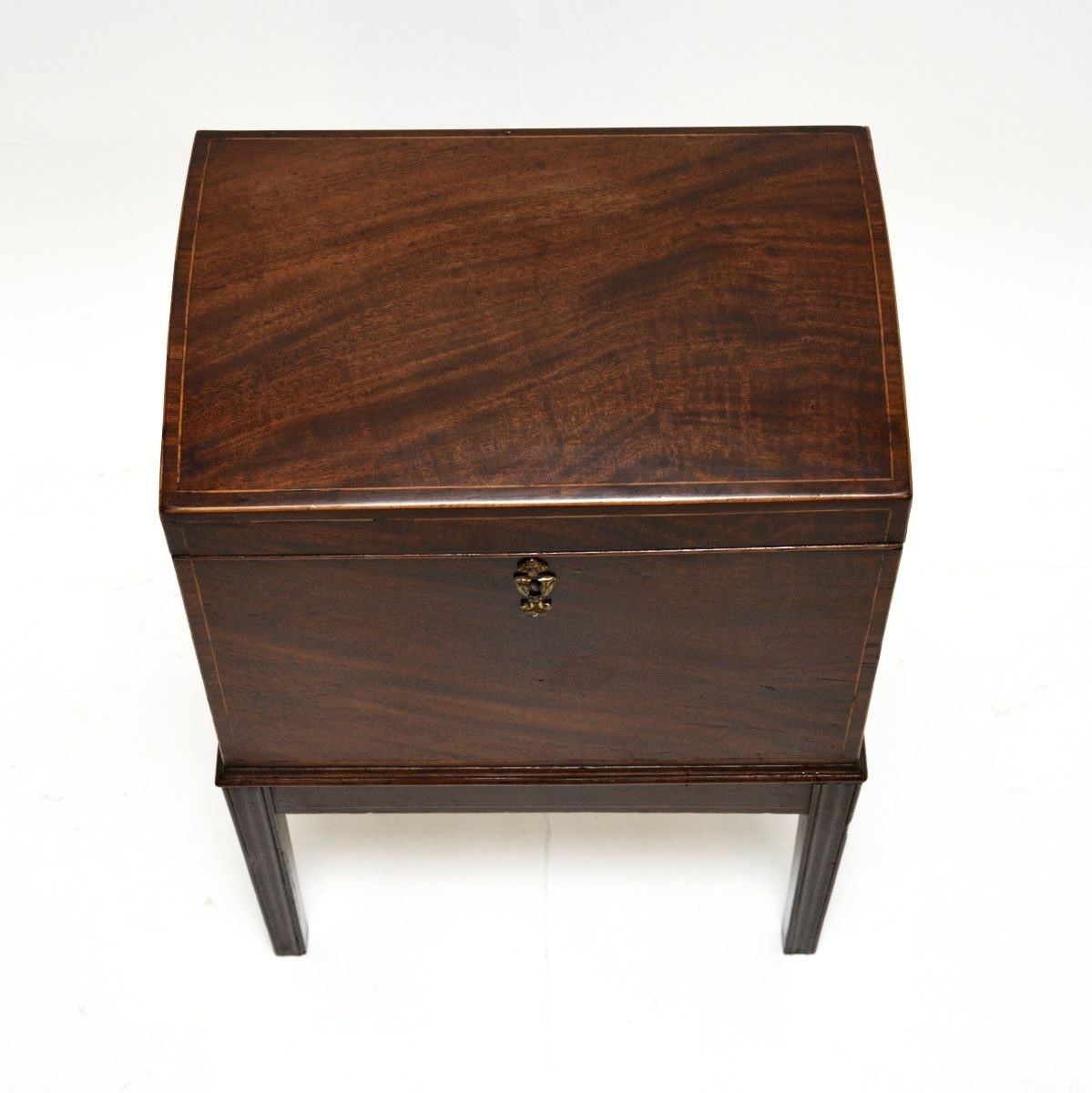 photo for sale Antique Georgian Period Inlaid Mahogany Cellarette / Wine Cooler By Gillows
