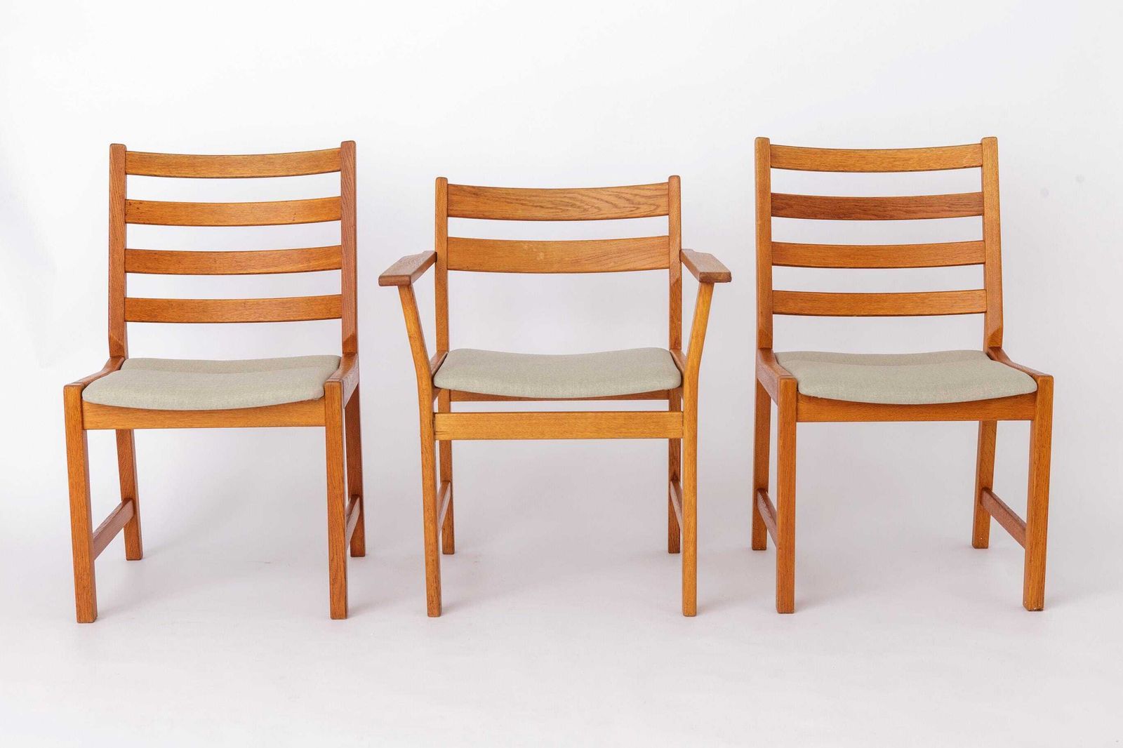 Set Of 6 Kurt østervig Oak Dining Chairs For Kp Møbler, Danish Mid Century Chairs 1960s, Arm & Side Chairs photo furniture