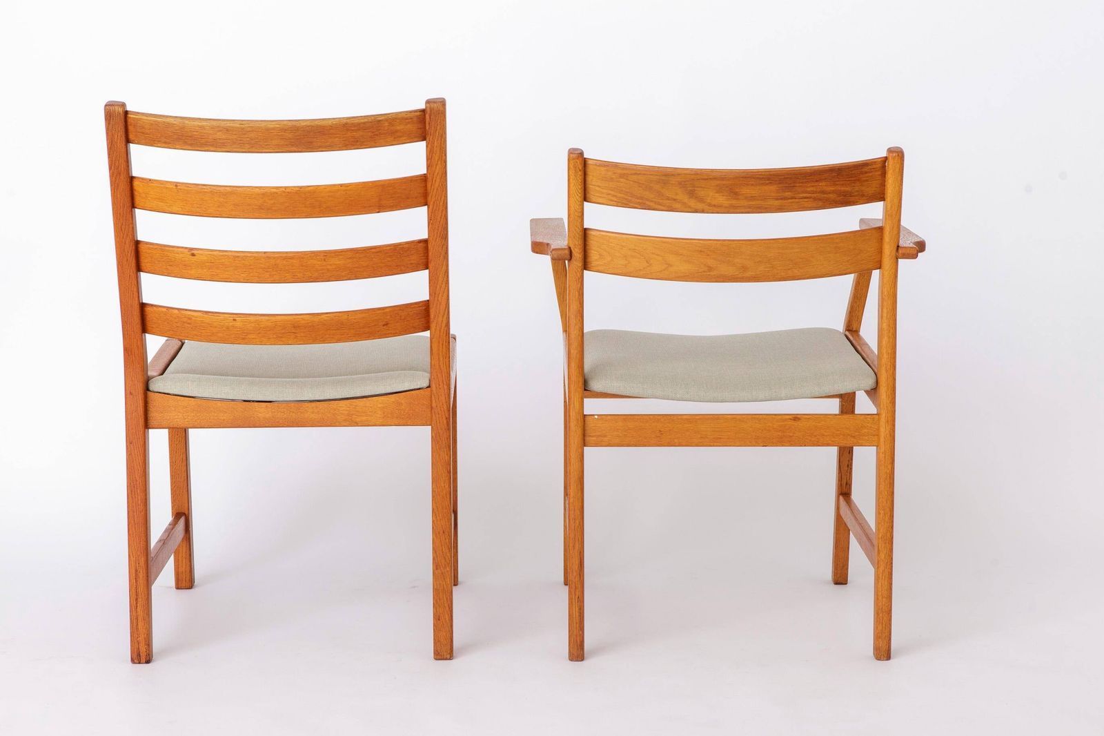 Set Of 6 Kurt østervig Oak Dining Chairs For Kp Møbler, Danish Mid Century Chairs 1960s, Arm & Side Chairs photo 2471.0
