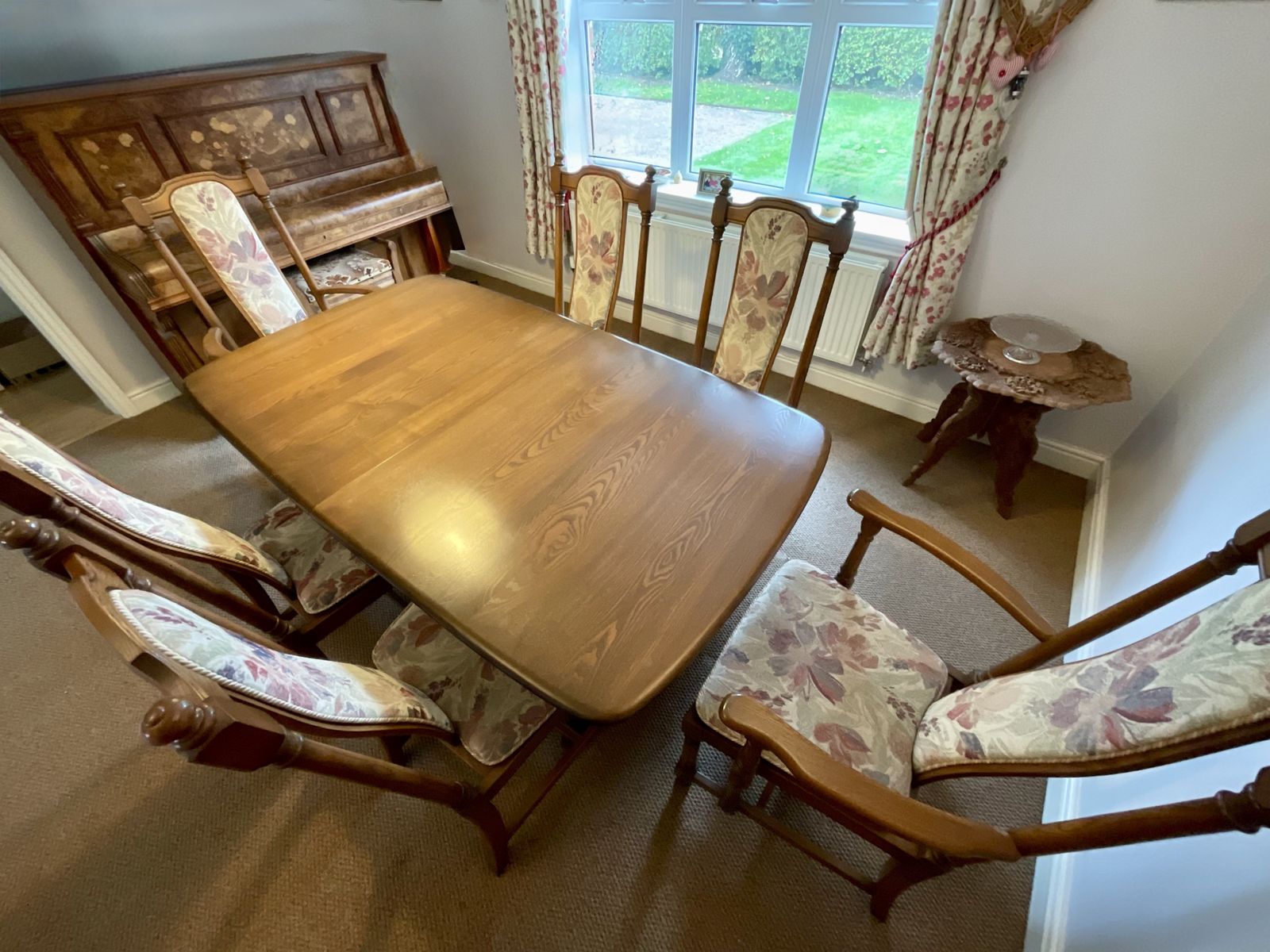6 Errol Hampton Dining Chairs Including 2 Carvers photo for sale