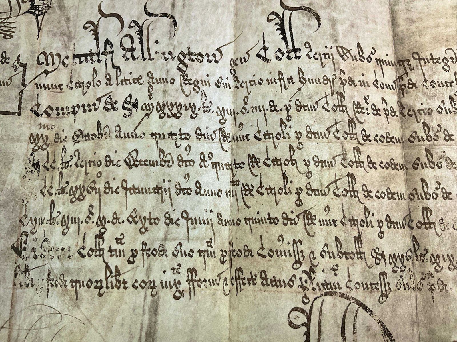 Charles I Vellum Deed – Metcalfe Allington Of Hoxton (1575 1618) Estate Archive – Shoreditch History photo Art