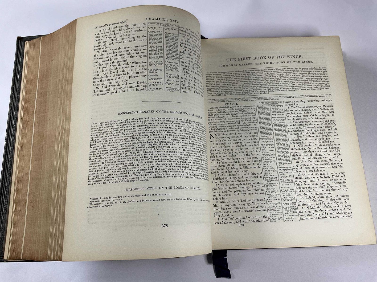 Bagster’s Comprehensive Bible – Victorian Full Leather Family Edition – C.1860 photo vintage