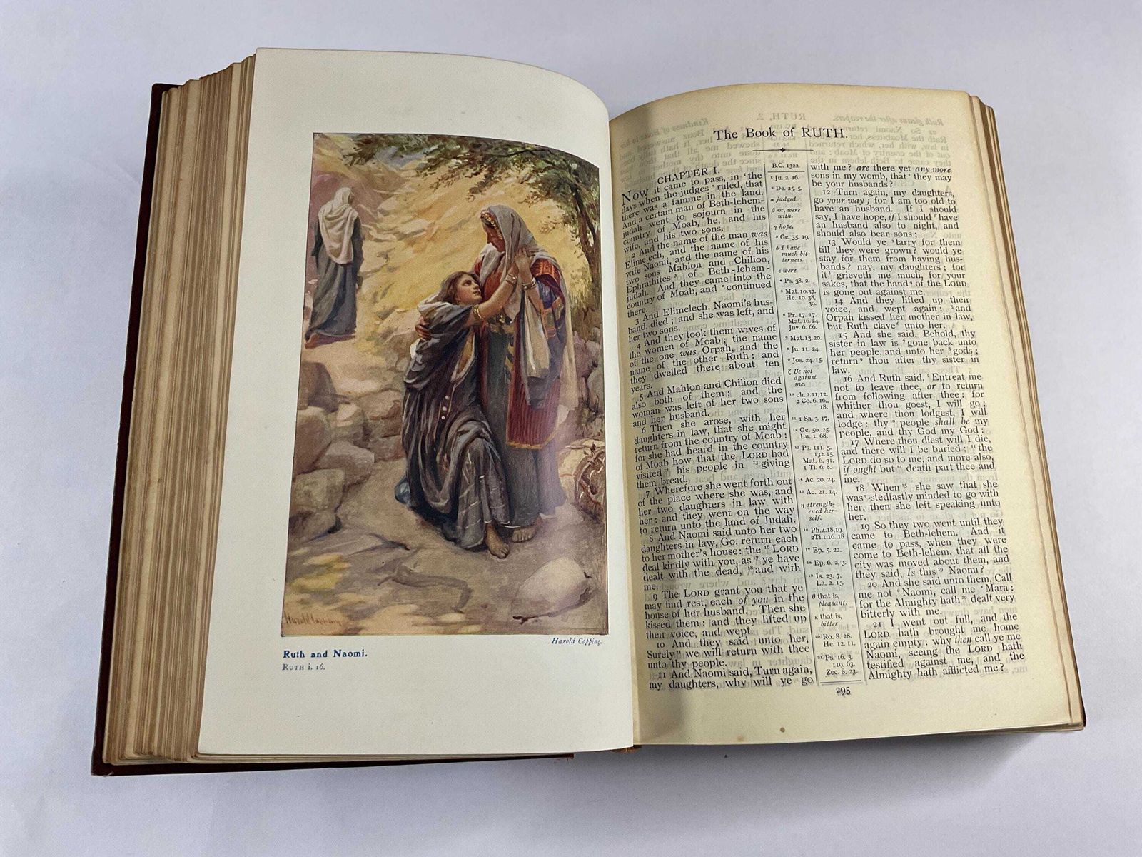 photo furniture The Harold Copping Illustrated Bible – Religious Tract Society – Full Gilt Leather – C.1915