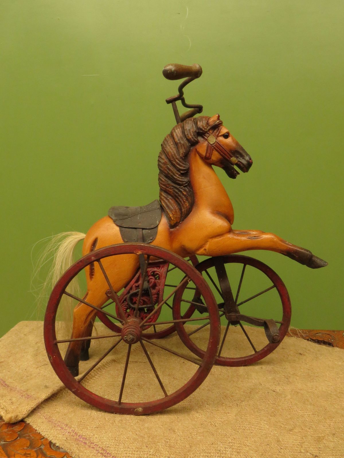 Antique Style  French Horse Velocipede Tricycle photo furniture