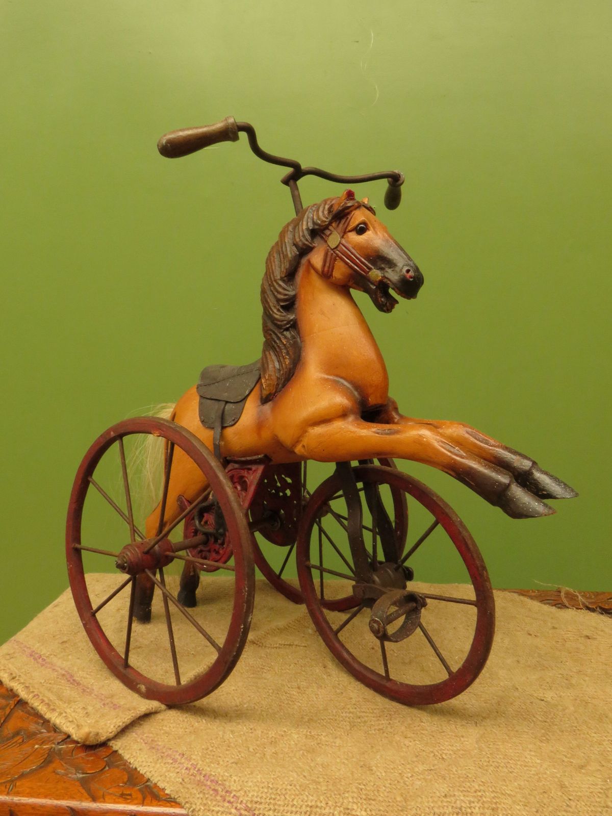 Antique Style  French Horse Velocipede Tricycle photo vintage