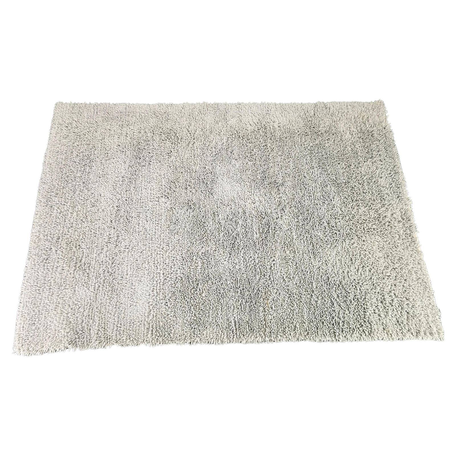 Danish Wool Shag Rug By C. Olesen, Light Grey, 1990s