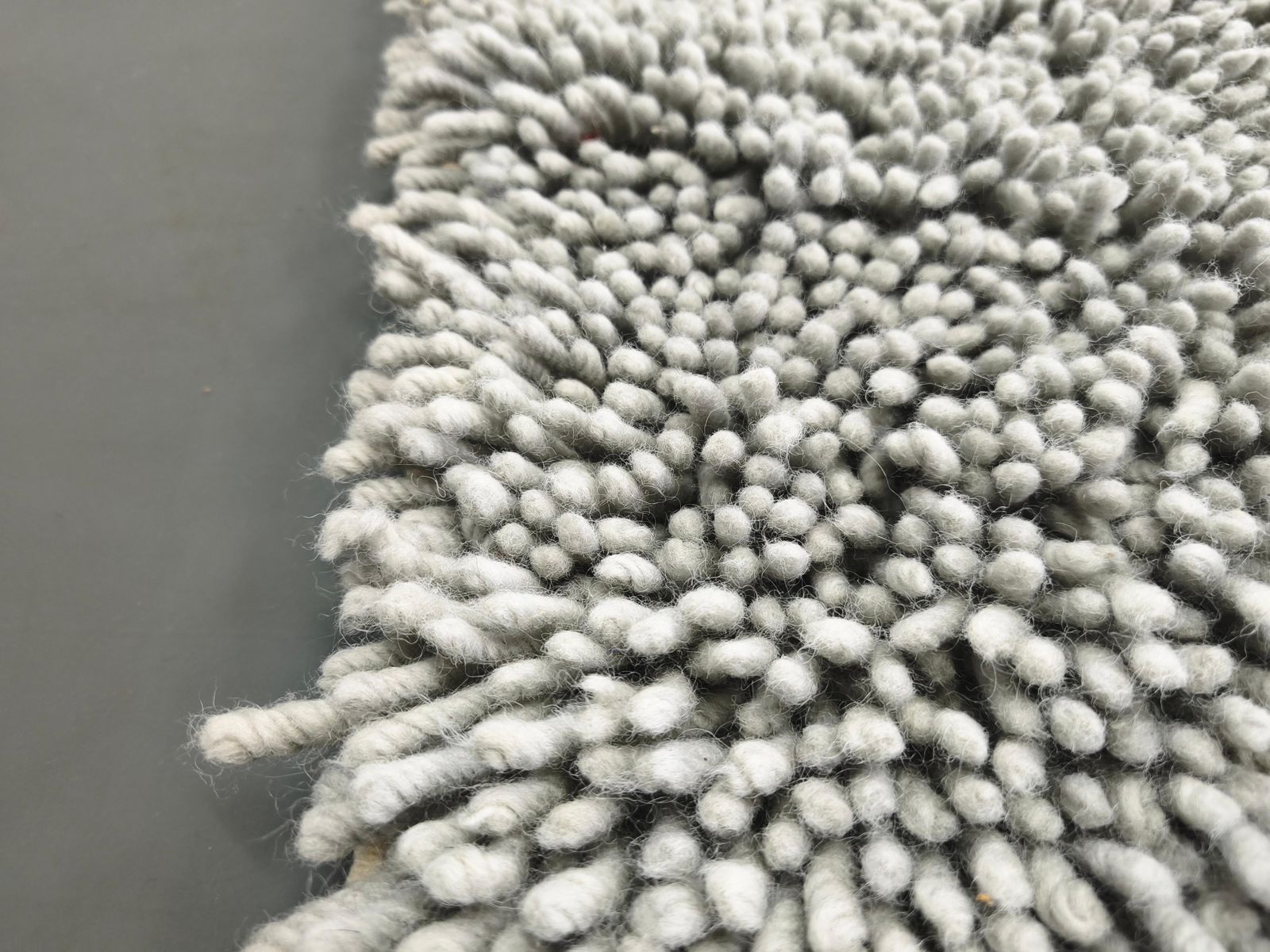 Danish Wool Shag Rug By C. Olesen, Light Grey, 1990s photo buy