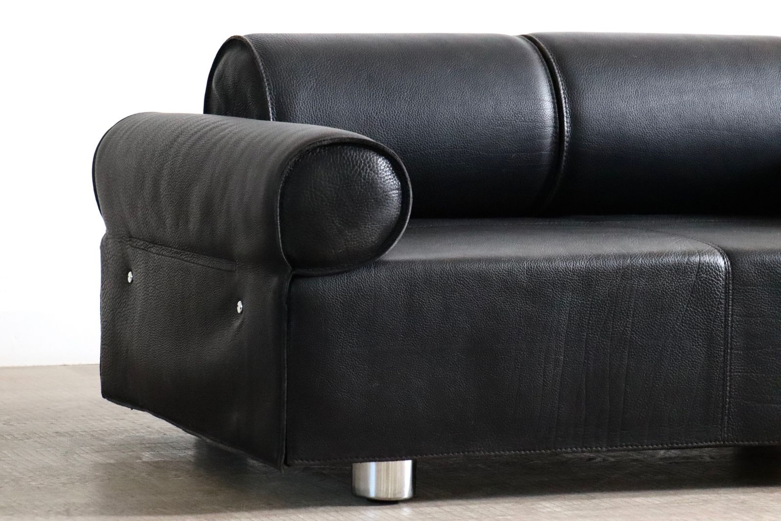 Marzio Cecchi Sofa Daybed In Buffalo Leer, Italië Jaren 1970 photo vinterior