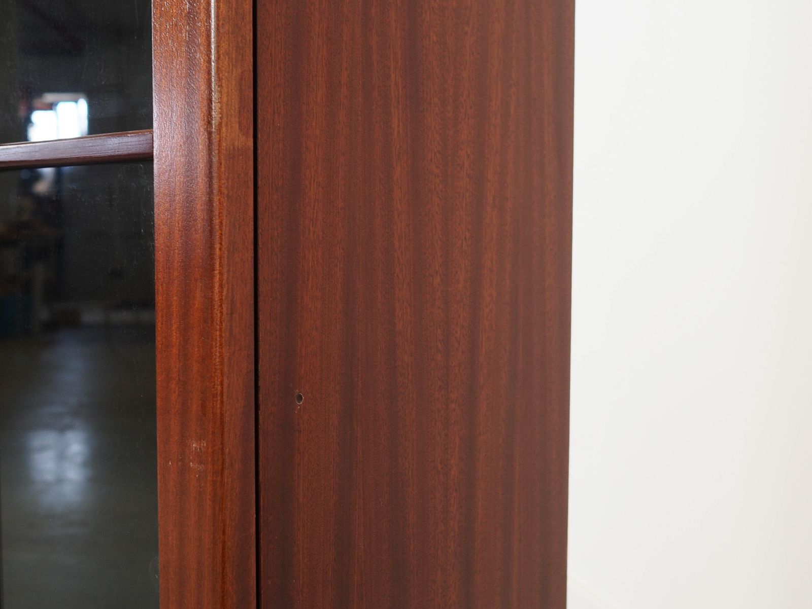 Furniture Mahogany Display Cabinet, Danish Design, 1970s, Made In Denmark photo