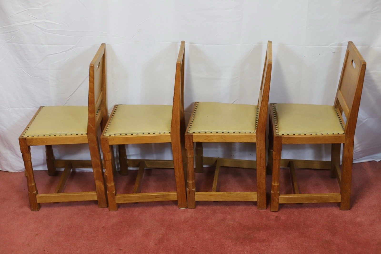 photo furniture Rabbitman : Peter Heap (1945 2022) Lovely Set Of Five English Oak Dining Chairs