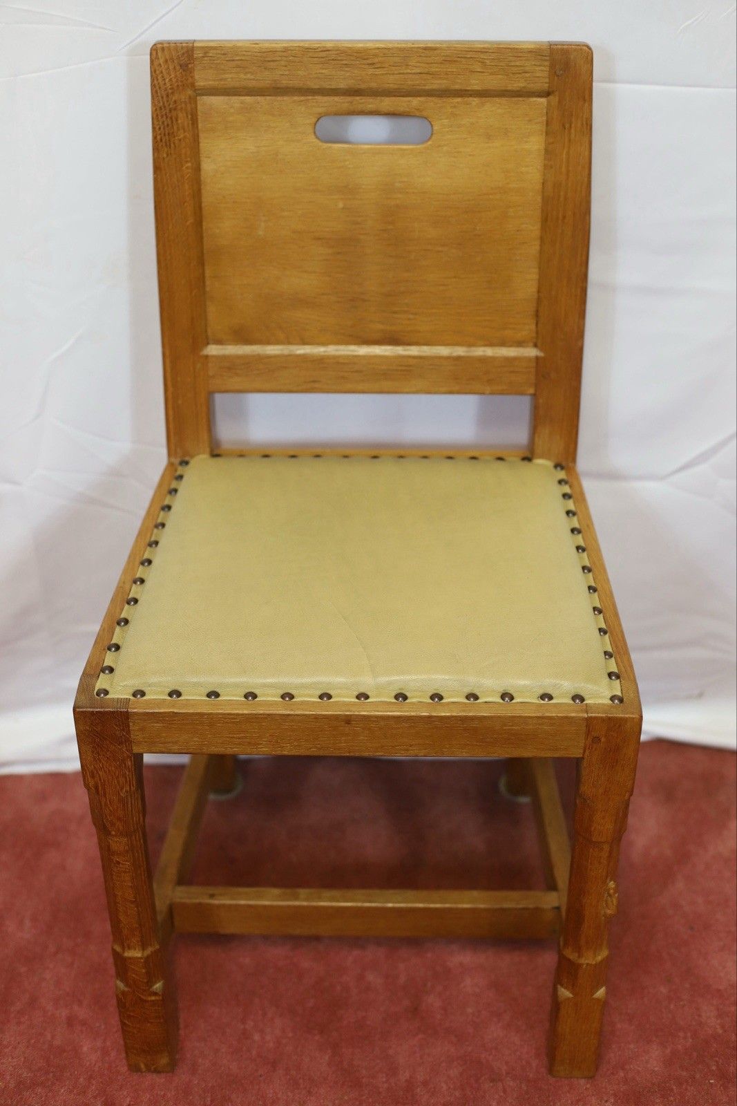 photo buy Rabbitman : Peter Heap (1945 2022) Lovely Set Of Five English Oak Dining Chairs