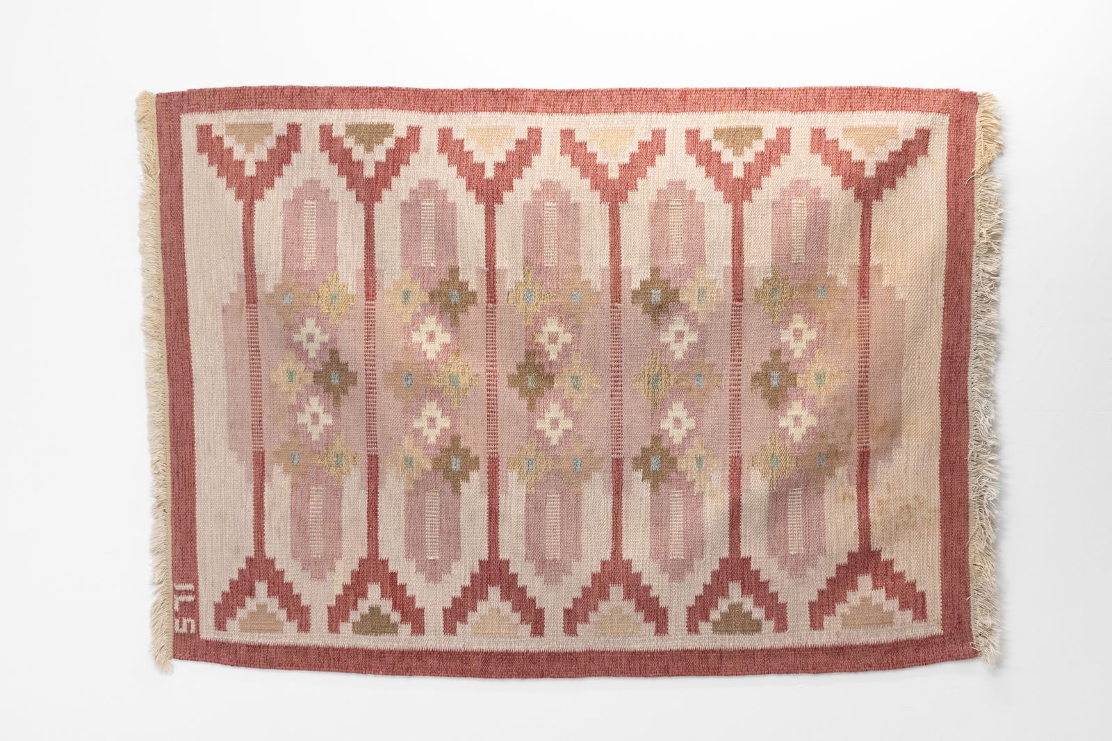 Swedish Kilim In Tones Of Red, 1960s