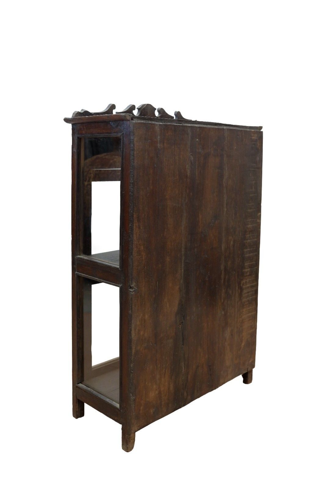 Vintage Indian Colonial Wooden Glazed Display Drinks Cabinet Cupboard photo vinterior
