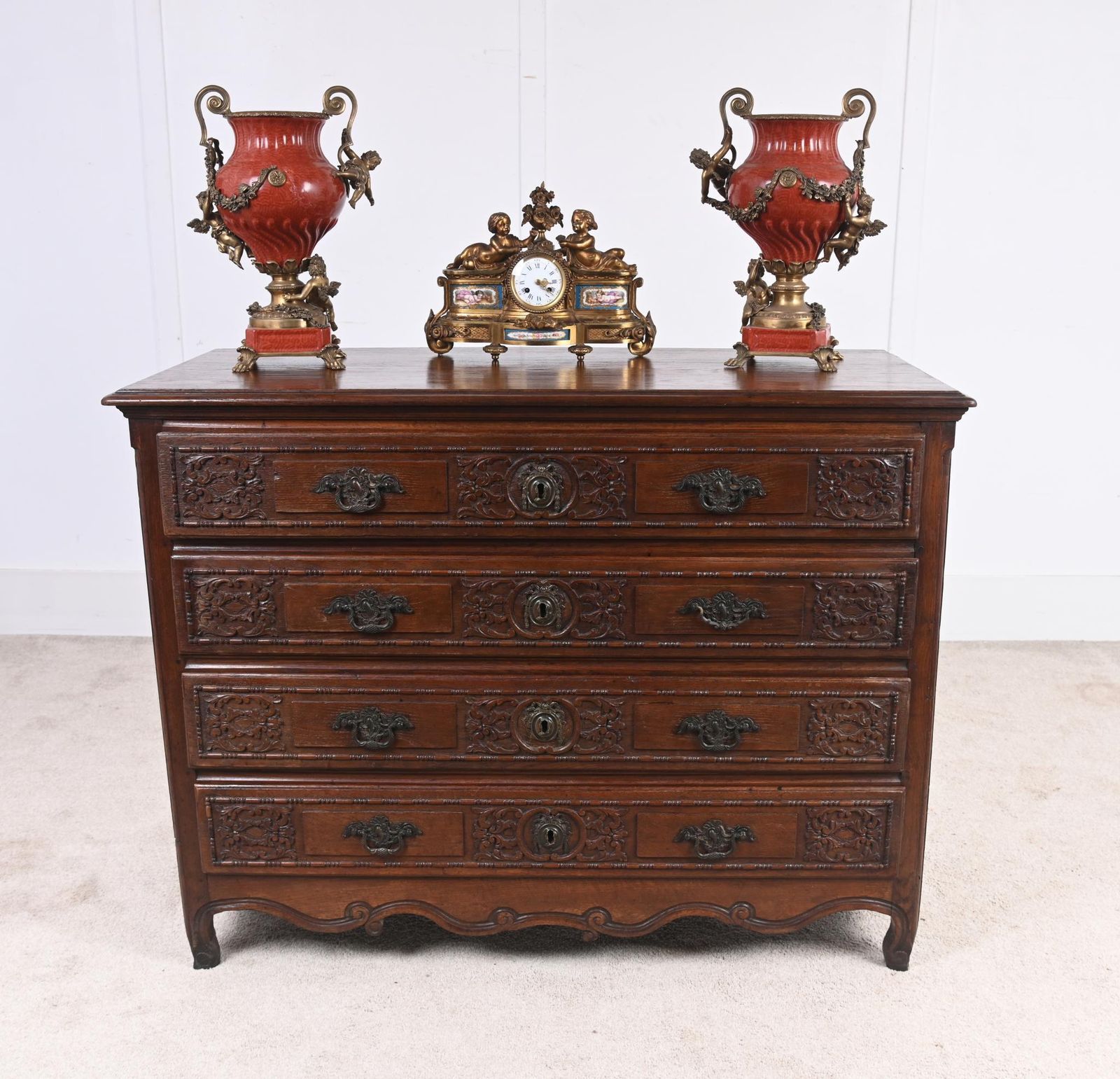 French Provincial Normandy Commode 1780 Oak Chest Drawers