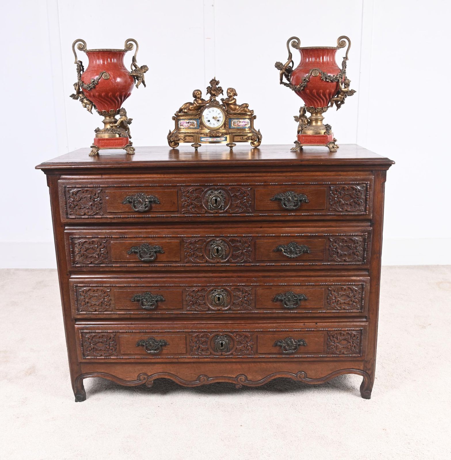 French Provincial Normandy Commode 1780 Oak Chest Drawers photo furniture