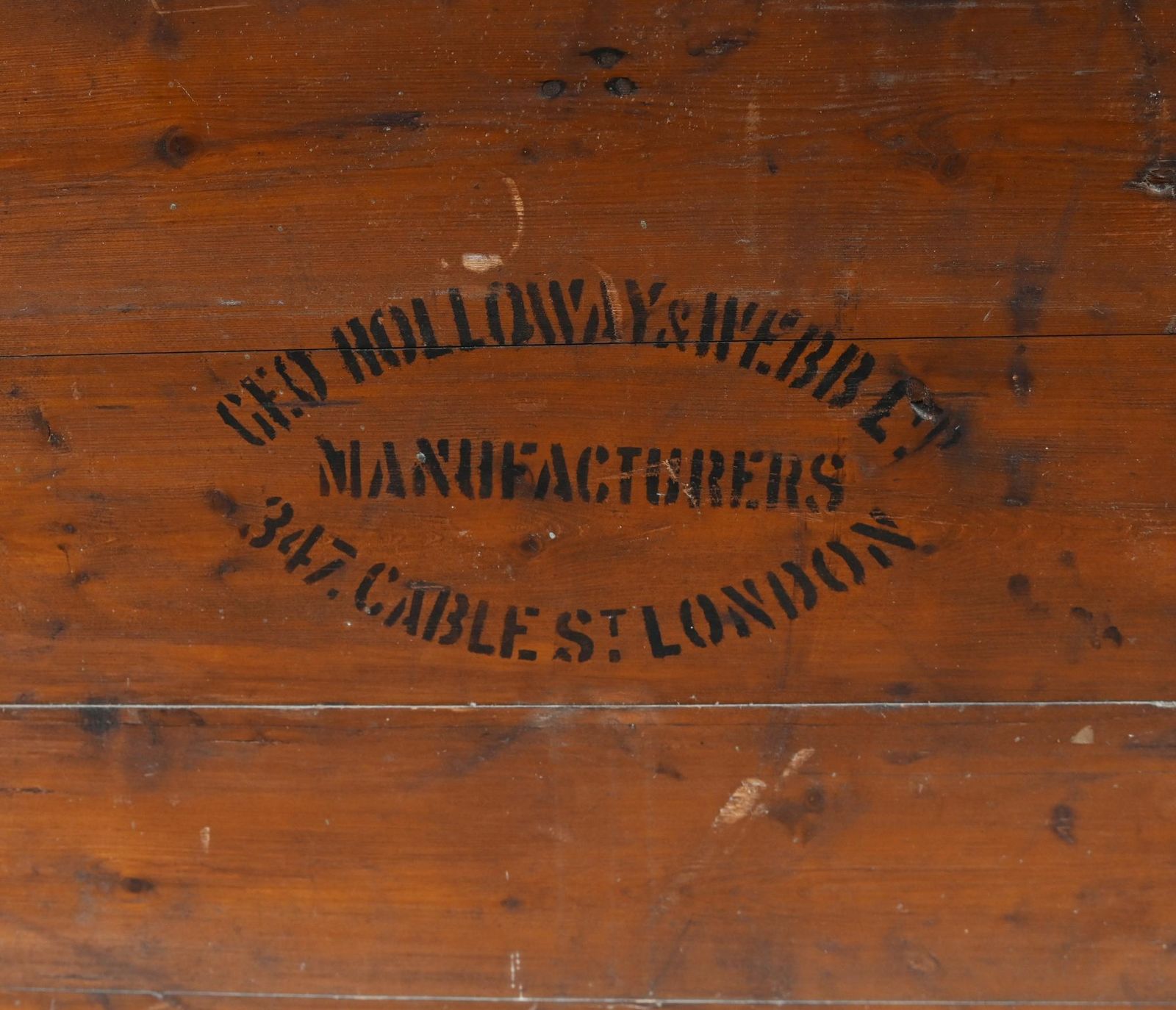 photo for sale Antique Military Campaign Chest Pine Holloway And Son 1880