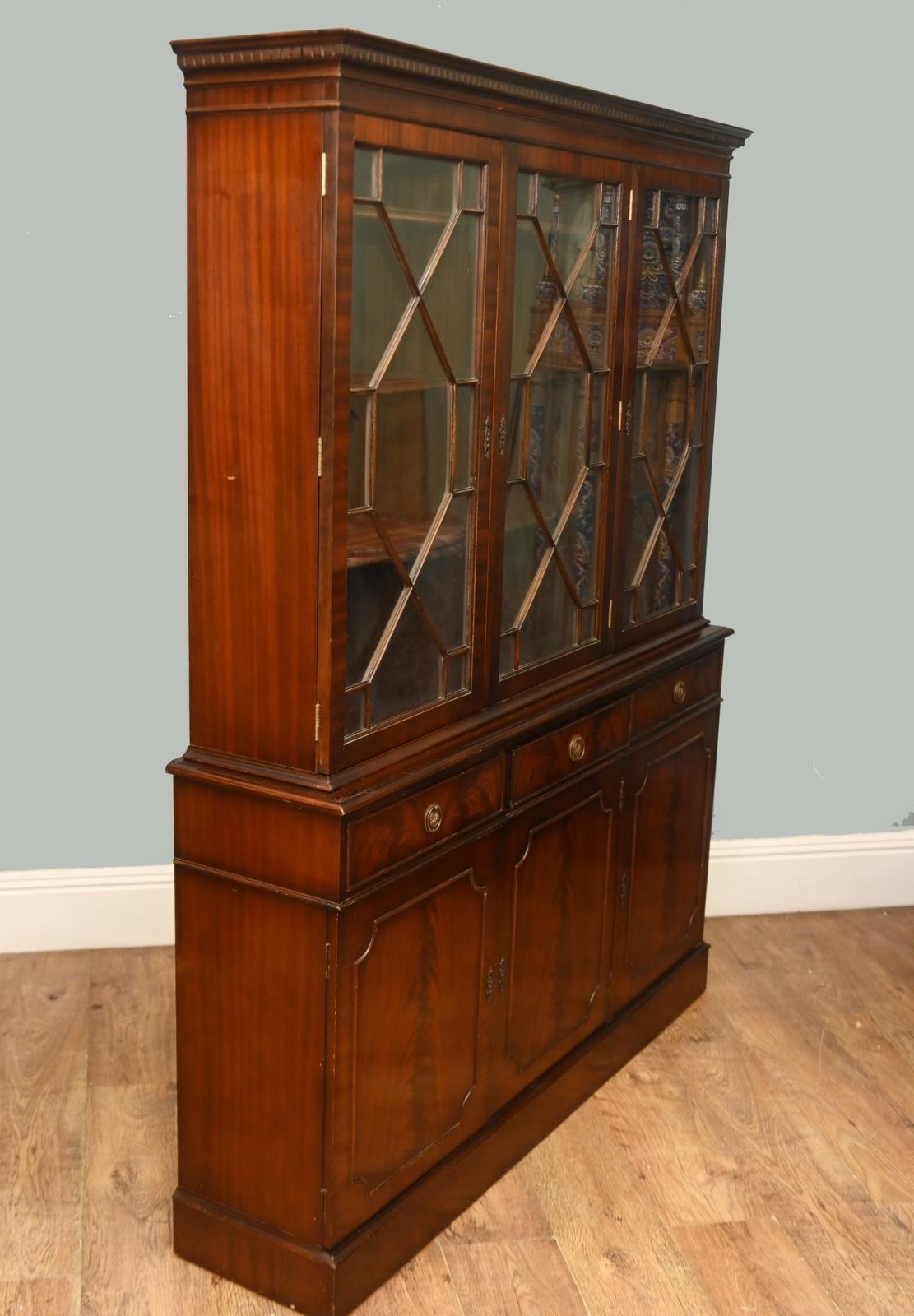 photo for sale Georgian Revival Mahogany Bookcase Cabinet