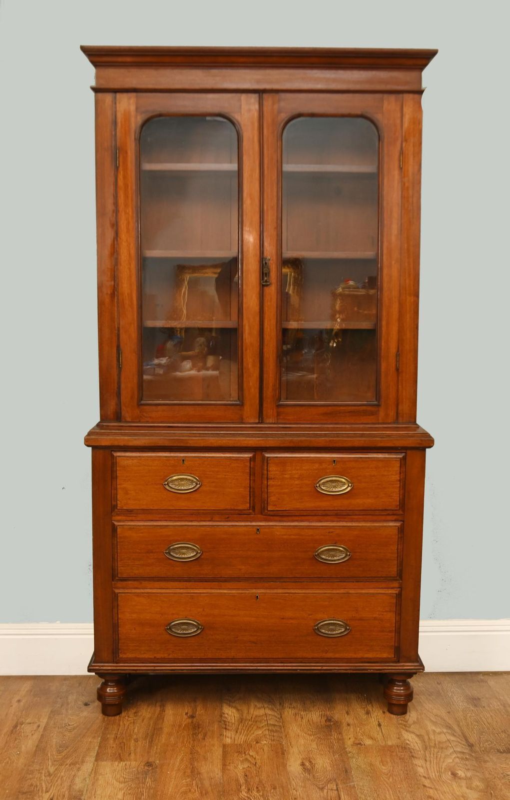 Victorian Libraray Bookcase Cabinet Chest Mahogany 1850