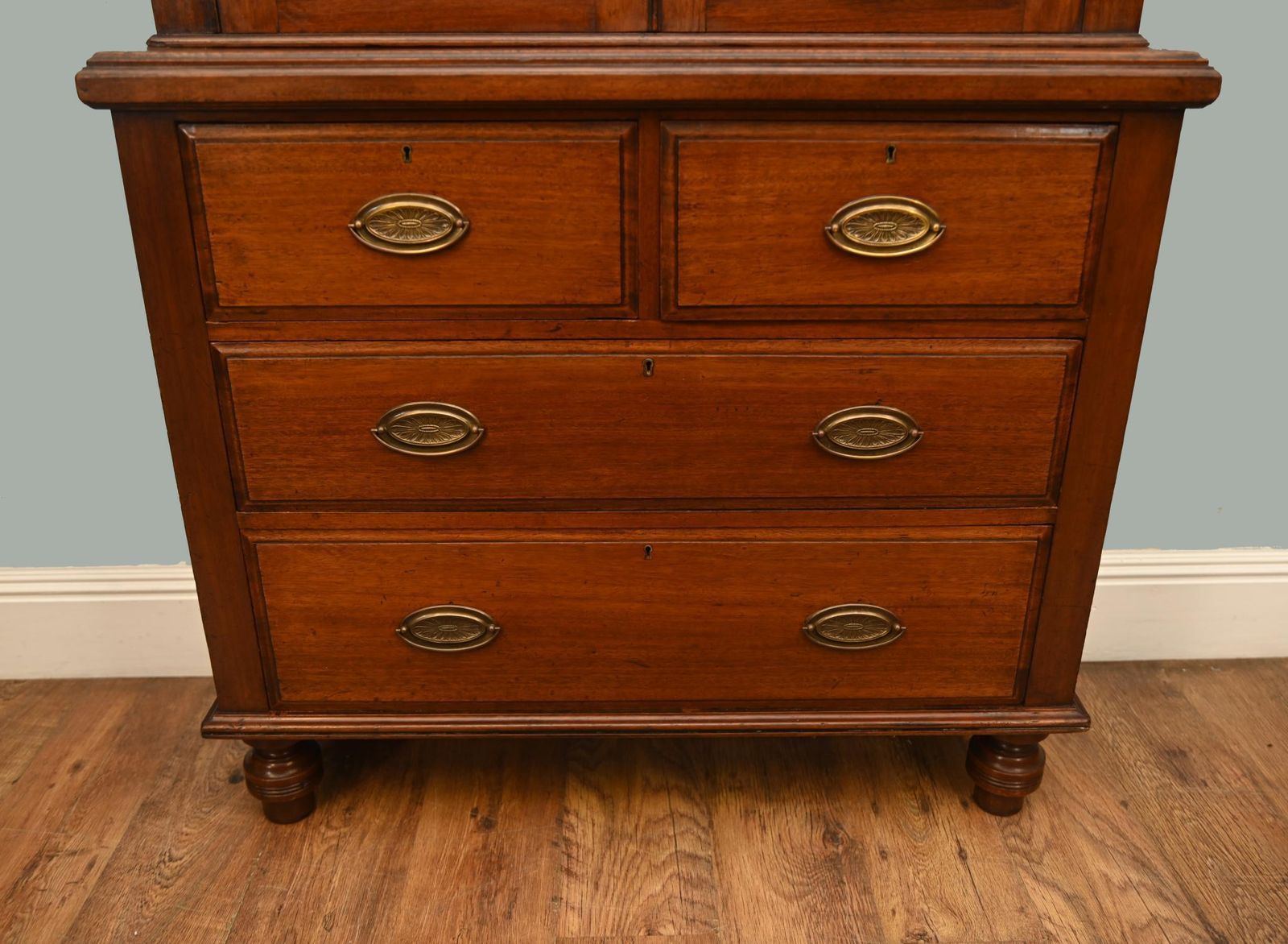 Victorian Libraray Bookcase Cabinet Chest Mahogany 1850 photo vinterior