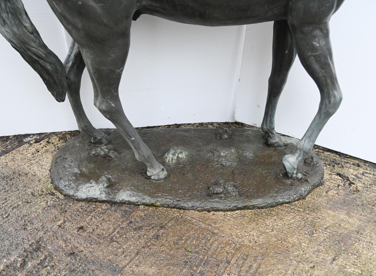 Garden Decor Lifesize Bronze Horse Statue Garden Equestrian Sculpture photo