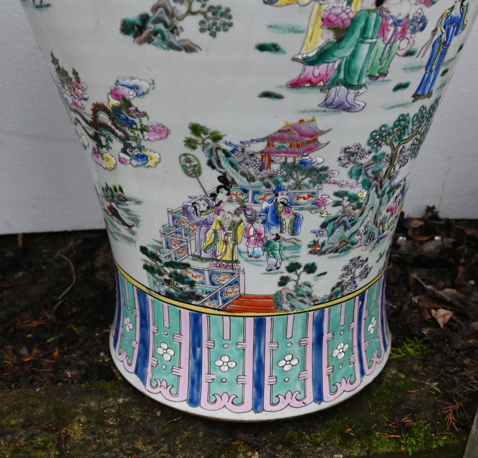 Pair Chinese Porcelain Vases   Qianlong Ginger Jars 4ft Tall photo furniture