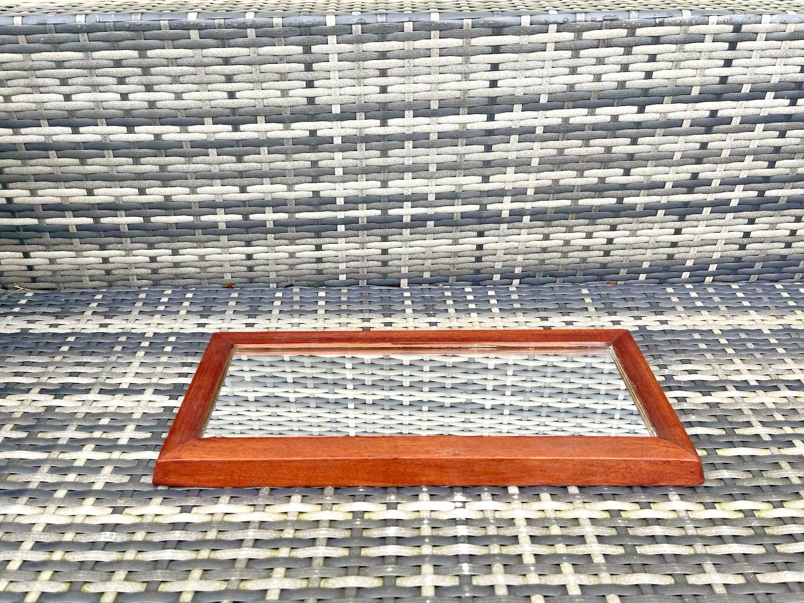 photo furniture Mid Century Danish Teak Wall Mirror 60's Scandi Minimalist Vintage 1960's Mcm