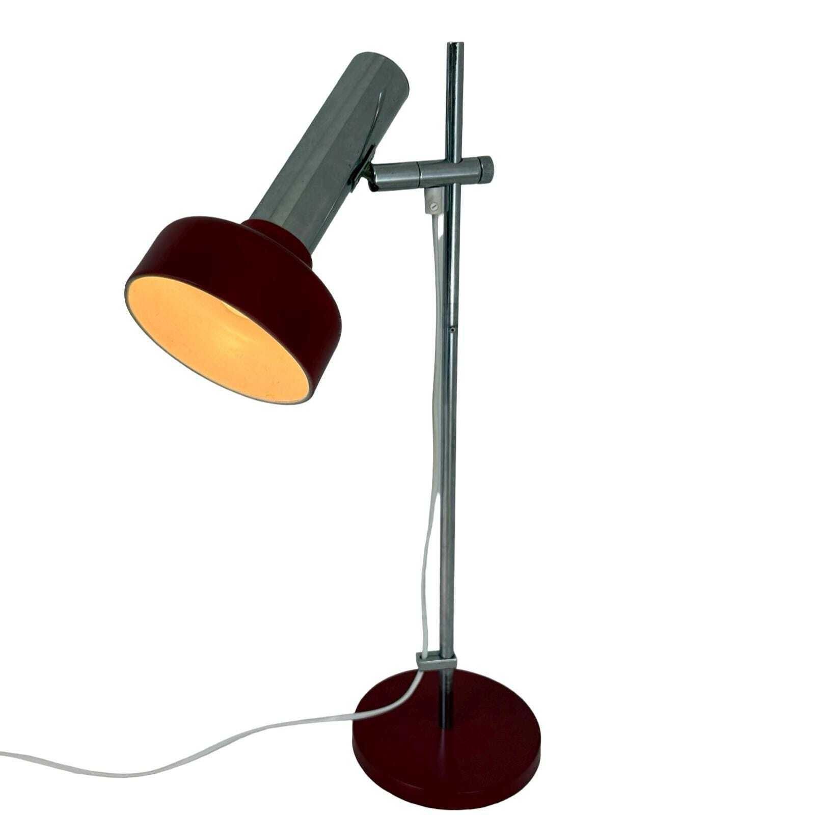 Gura   1970's   Burgundy Red Desk Lamp   Germany   Fully Restored photo for sale