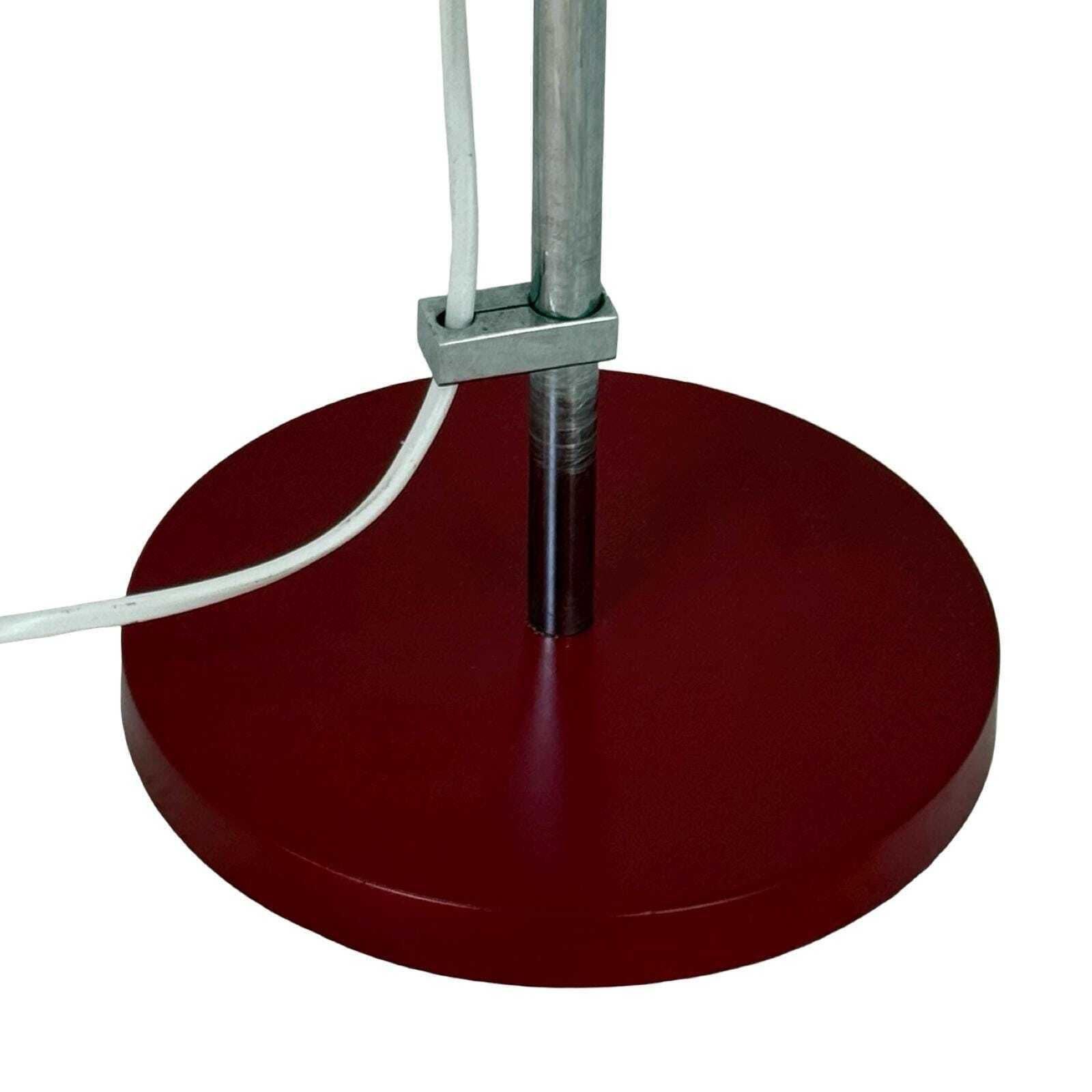 photo furniture Gura   1970's   Burgundy Red Desk Lamp   Germany   Fully Restored