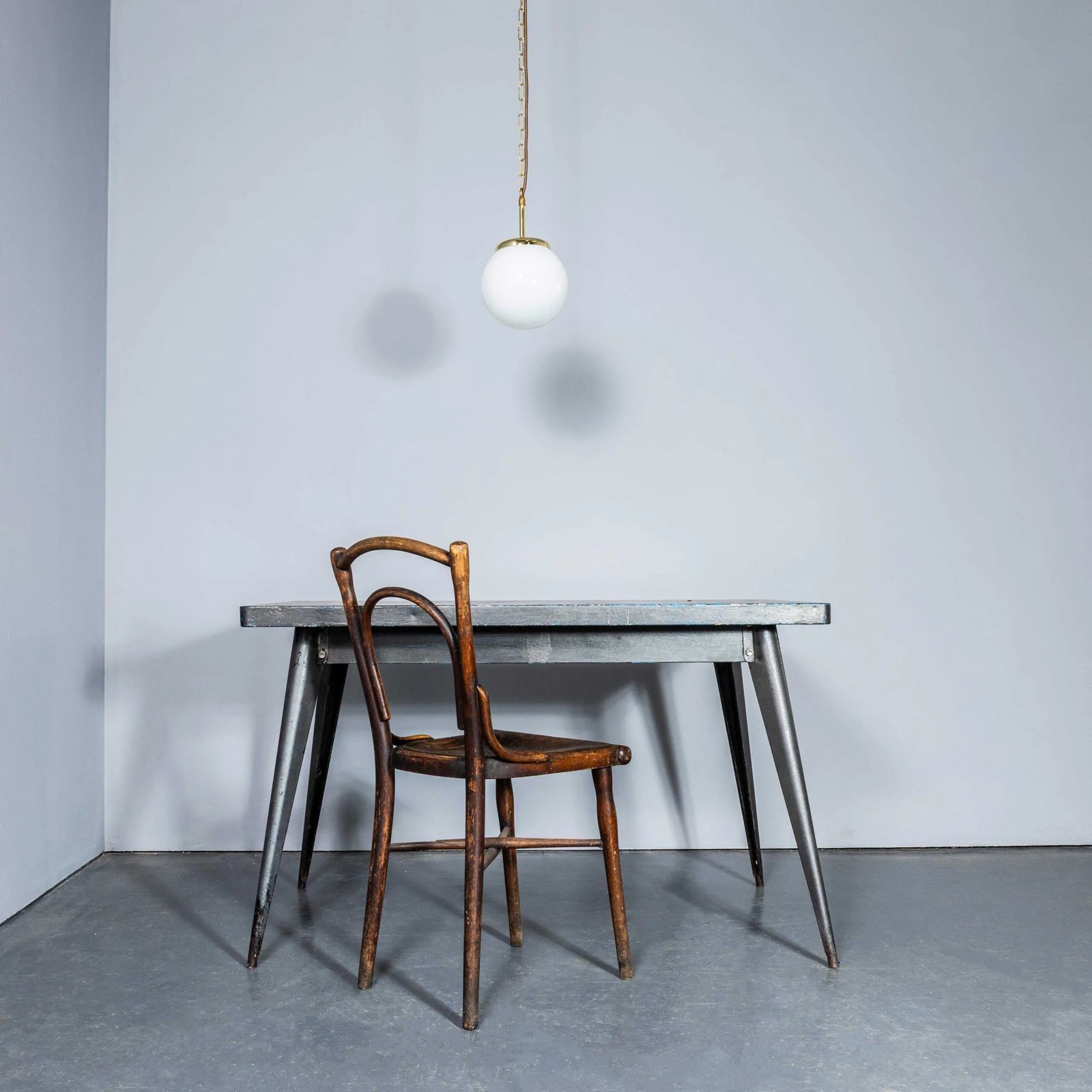 1950’s Plain Opaline Pendant Glass – 20cm photo Lighting