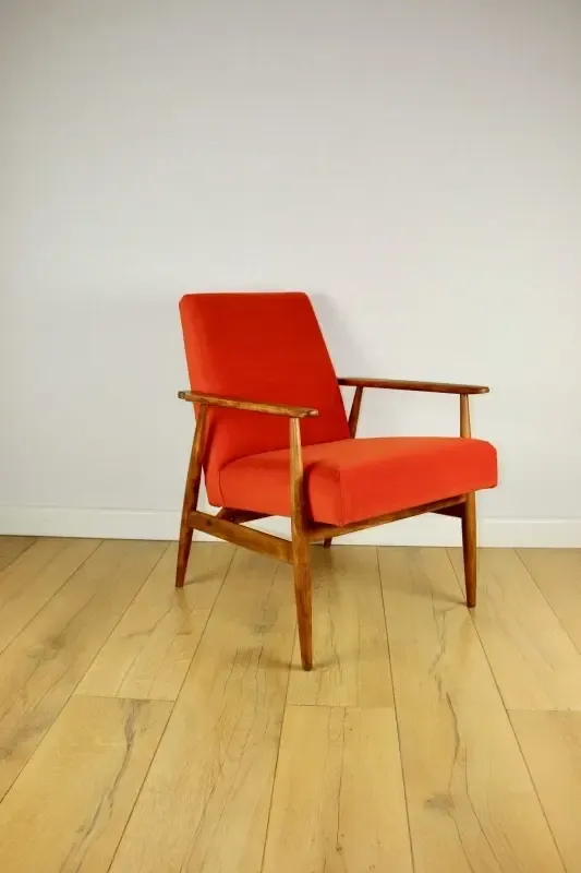 "Lis" Armchair, 1970s, Designed By Henryk Lis, Orange