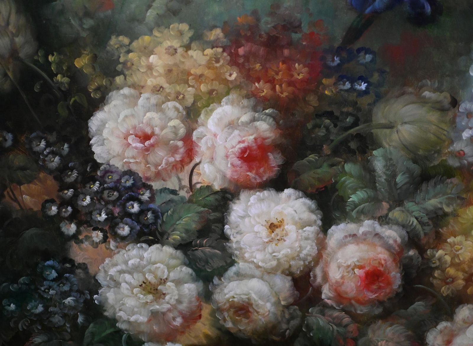 Xl Victorian Floral Still Life Oil Painting 6ft 197 Cm photo Art