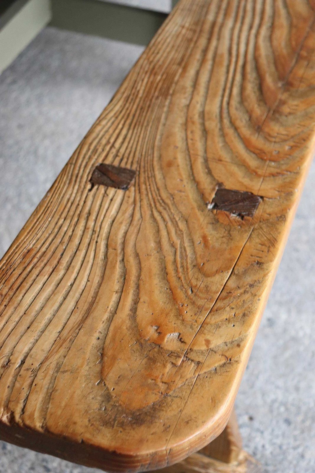 Superb Matching Pair Of Rustic 7ft French Pine Refectory Benches photo vinterior