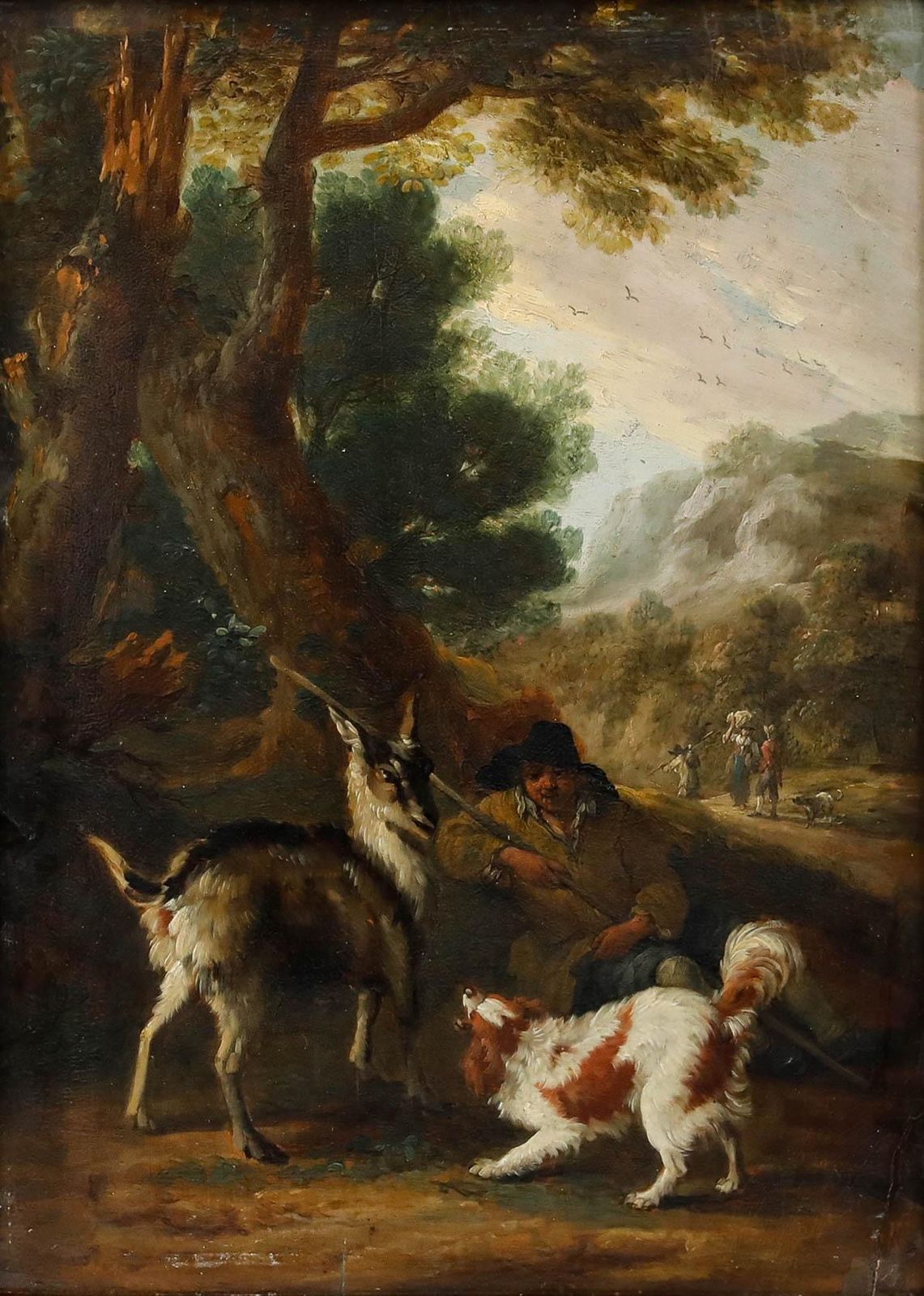Manner Of Adriaen De Gryeff (1657 1722) Framed 18th Century Oil, The Standoff photo for sale