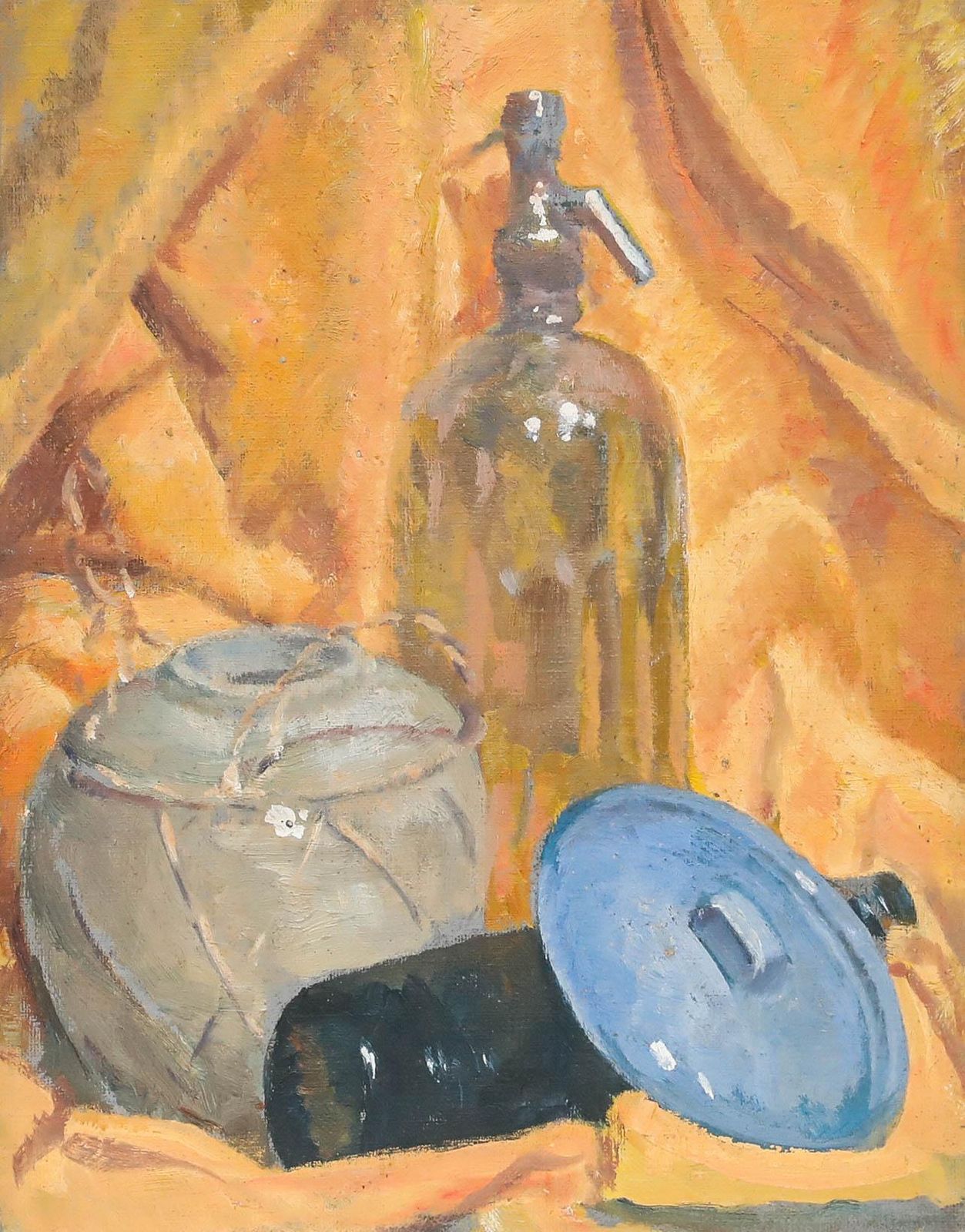 Leslie Charles Boyce (1892 1989) Mid 20th Century Oil, Still Life With Glass photo furniture