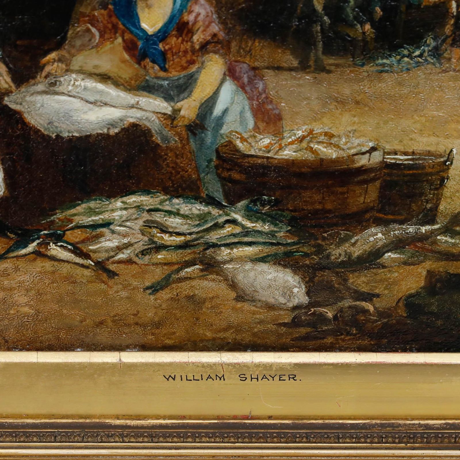 Style Of William Shayer (1811 1892) Large Late 19th Century Oil, Fisherfolk photo buy