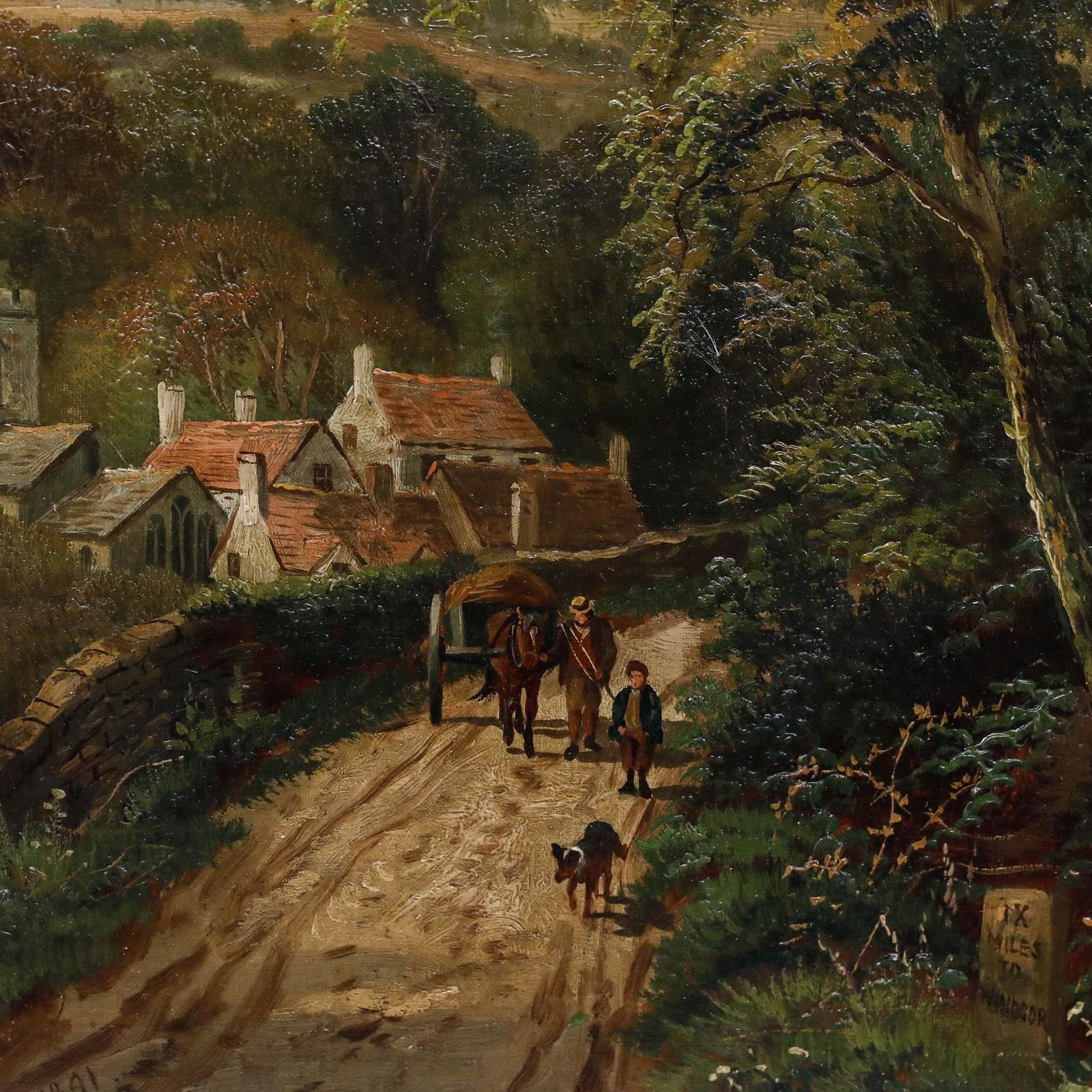 Albert Dunington (1860 1928) 1891 Oil, Nine Miles To Windsor photo Art