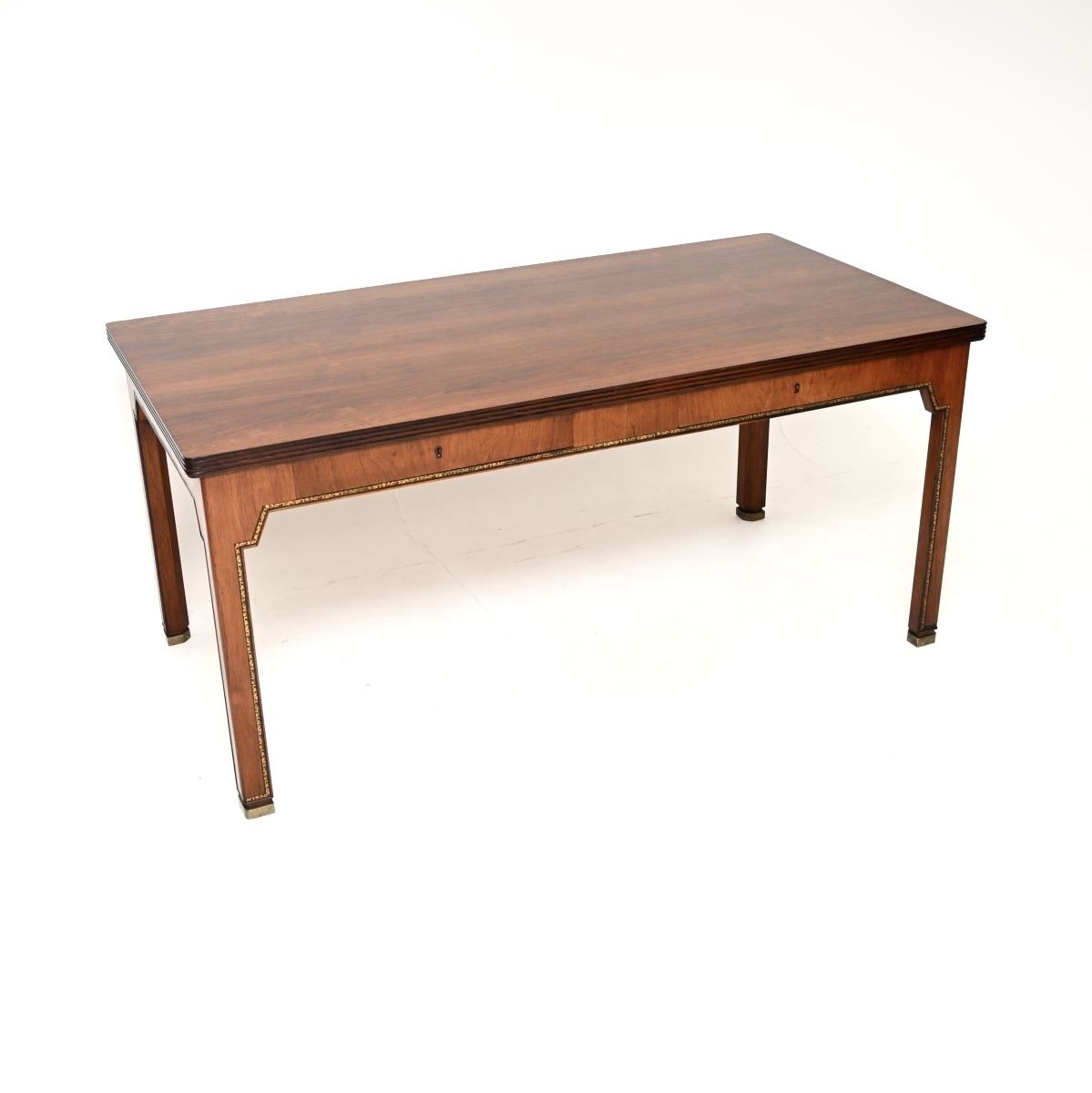 Vintage Danish Master Cabinetmaker Made Rosewood And Leather Desk