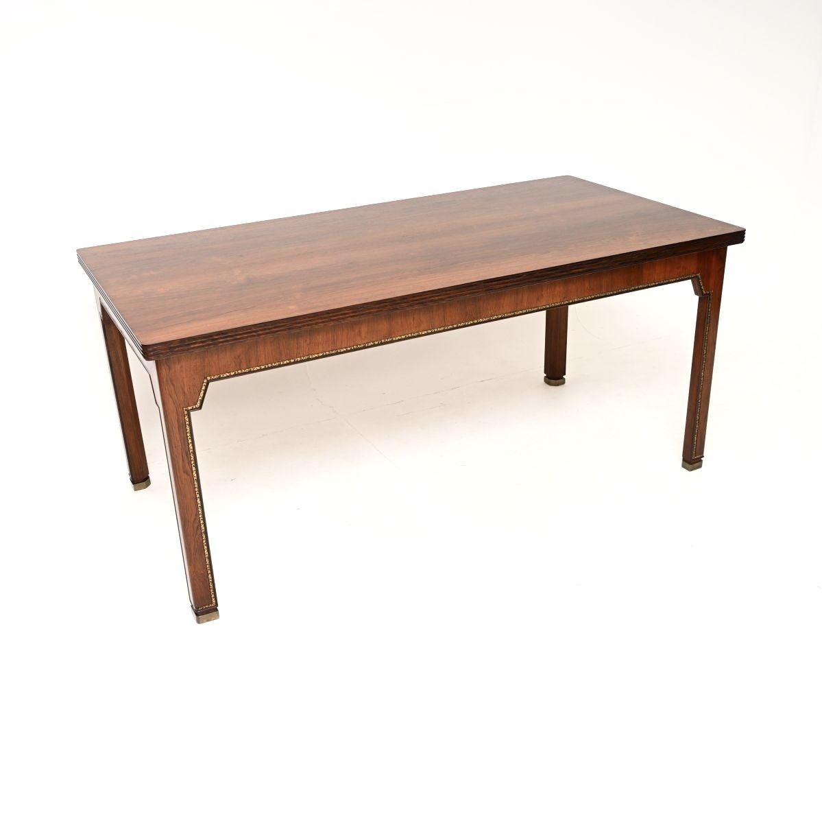 photo for sale Vintage Danish Master Cabinetmaker Made Rosewood And Leather Desk