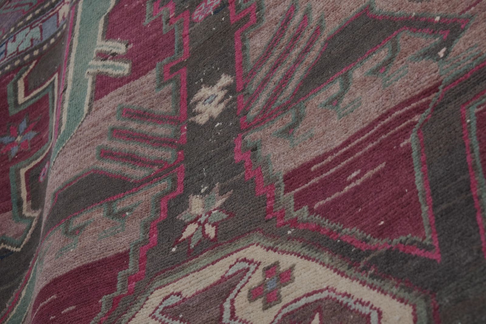 Hand Knotted Caucasian Animal Runner Rug 3'9'' X 10'6'' photo buy