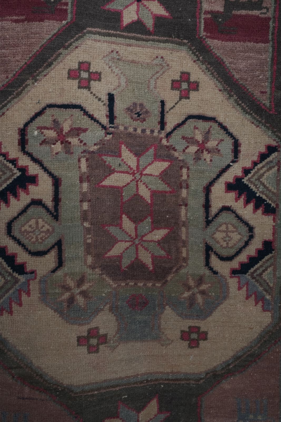 photo furniture Hand Knotted Caucasian Animal Runner Rug 3'9'' X 10'6''