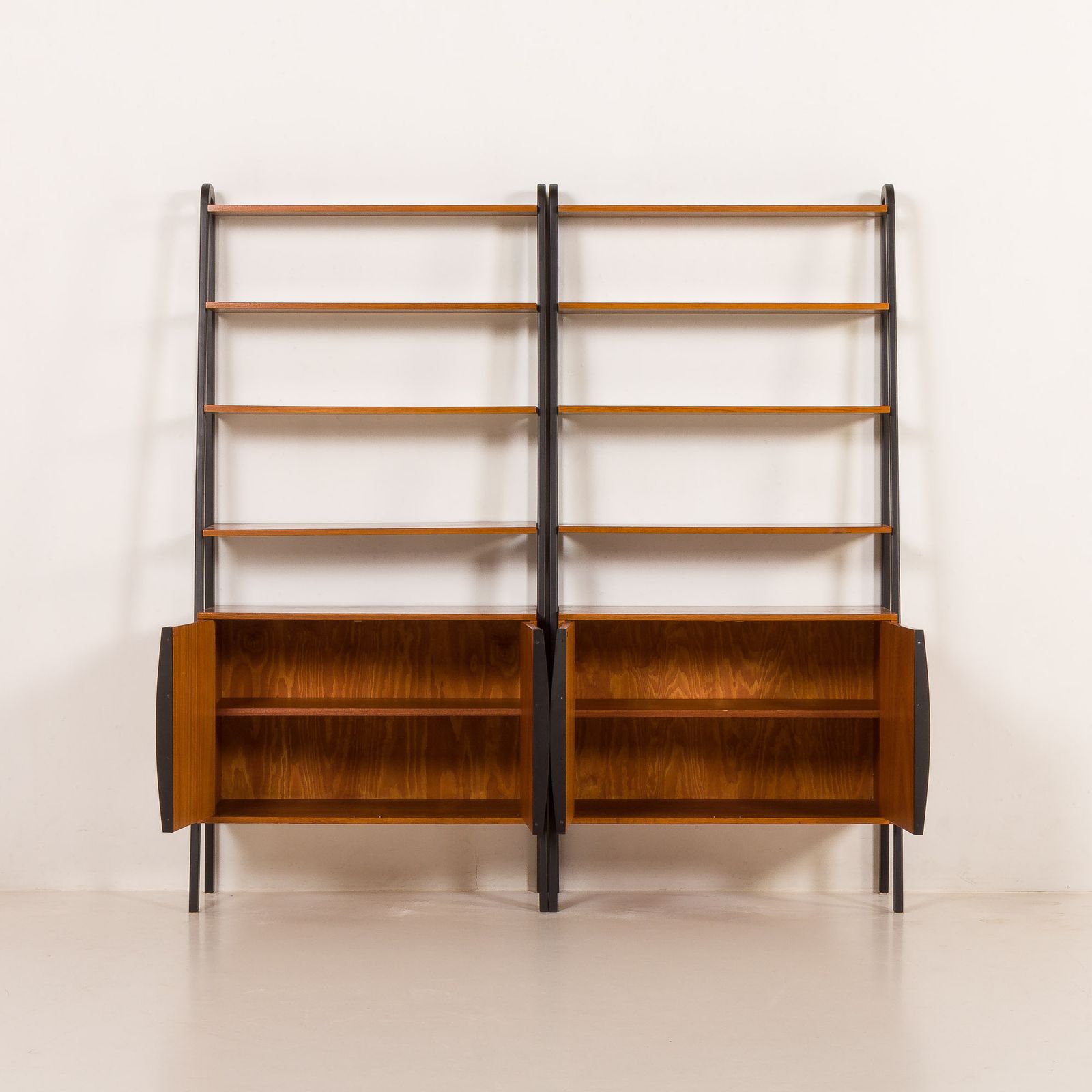 Mid Century Free Standing Two Parts Wall Unit By Brantorps, Sweden 1960s photo furniture