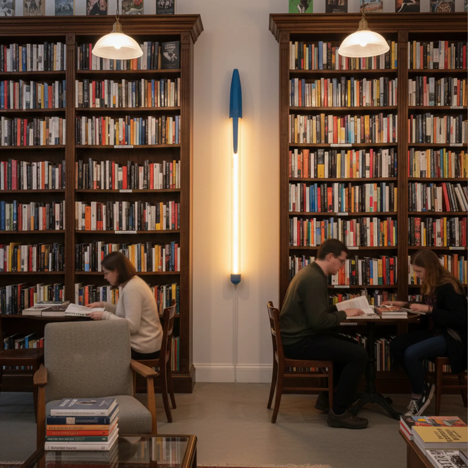 Giant Pen Wall Light – 155cm Statement Lamp With Remote Dimmer photo for sale