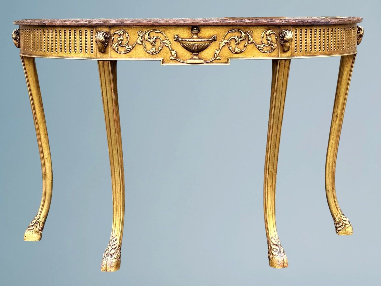 A Mahogany And Gilt Decorated Console Table In The Adams Style photo buy