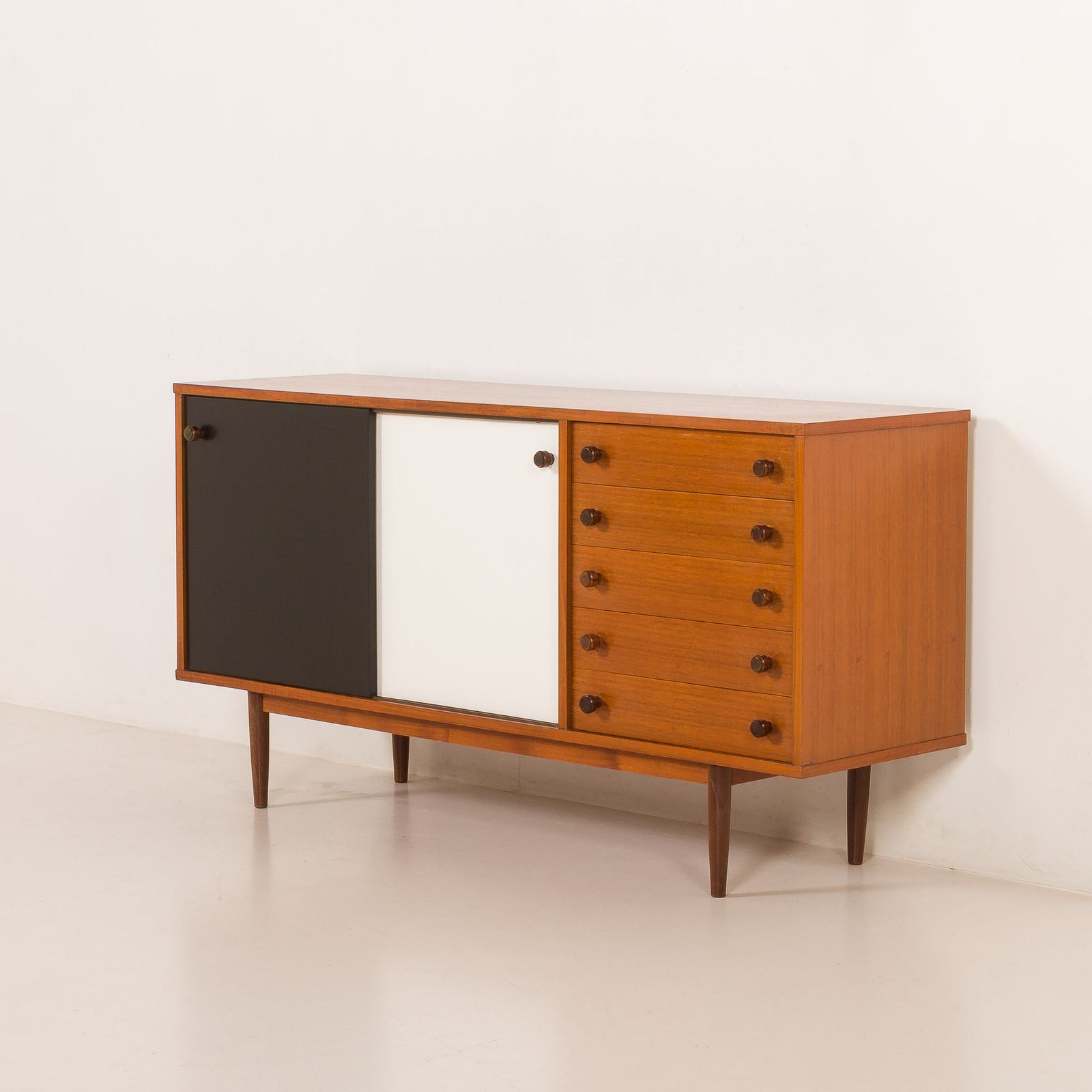 Vintage Teak Sideboard In The Style Of Charlotte Perriand, 1970s photo Furniture