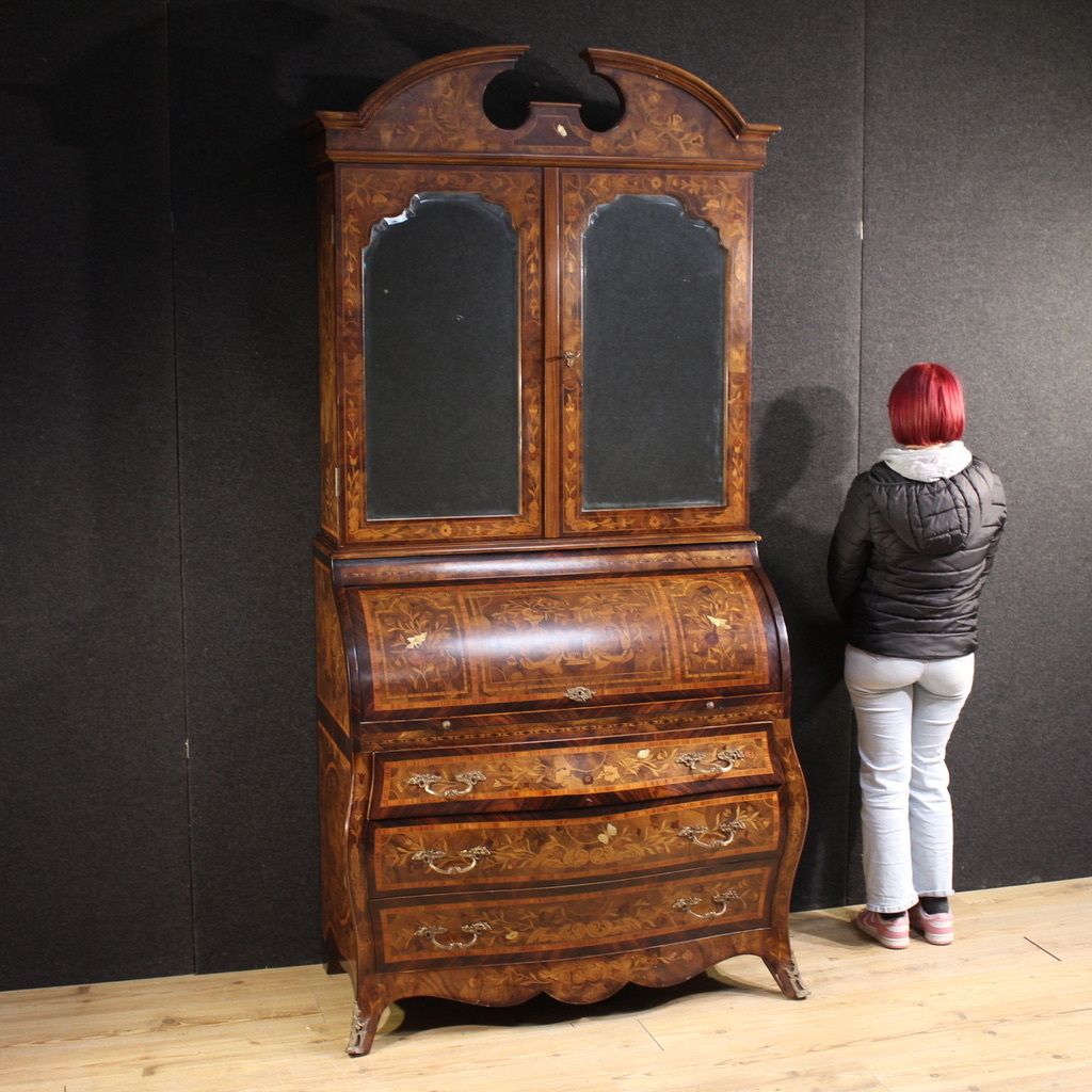 20th Century Dutch Inlaid Trumeau photo furniture