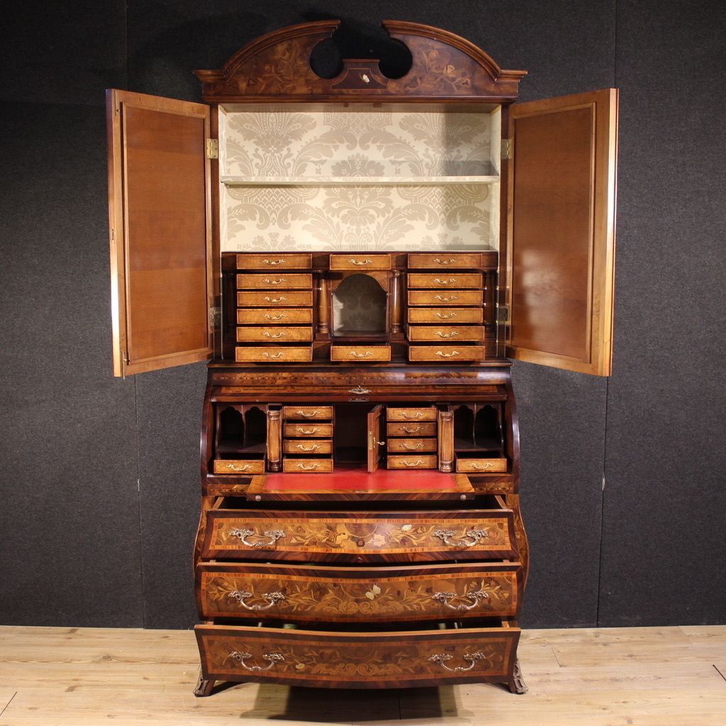 20th Century Dutch Inlaid Trumeau photo vinterior