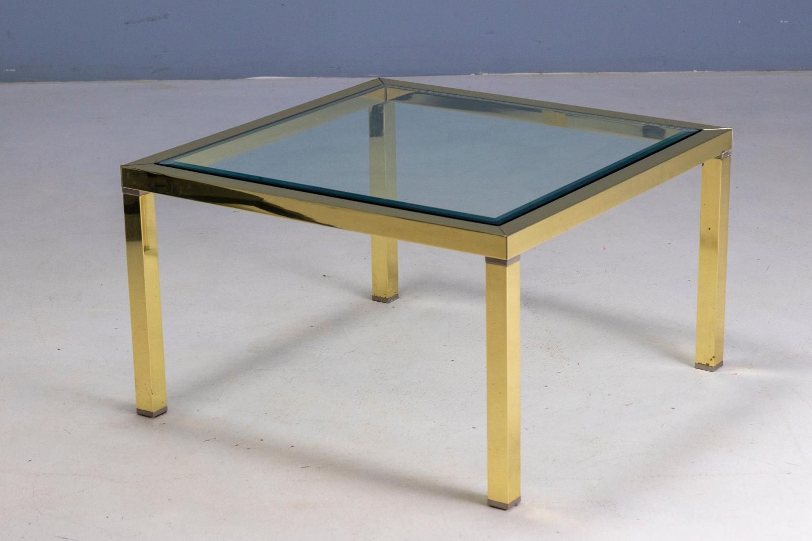 Brass And Glass Coffee Table, 1970s, Europe photo furniture